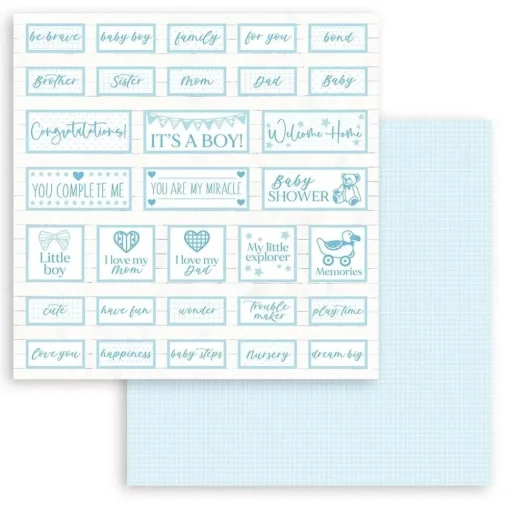 Set De Scrapbooking Baby Dream Blue DayDream Stamperia 20x20cm