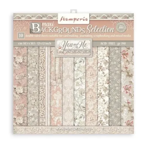 Set de Scrapbooking Backgrounds You And Me Stamperia 30x30cm