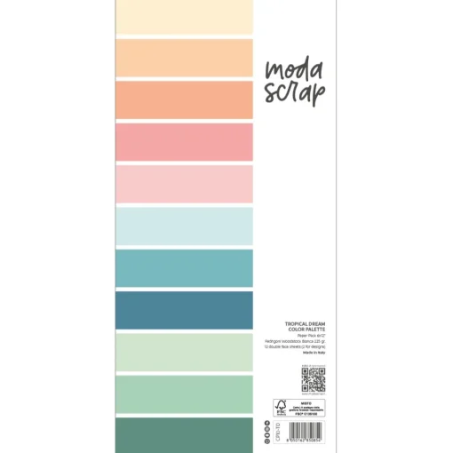 Set de Scrapbooking Básicos Tropical Dream ModaScrap 15x30cm