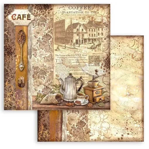 Set de scrapbooking Coffee & Chocolate Stamperia 30x30cm