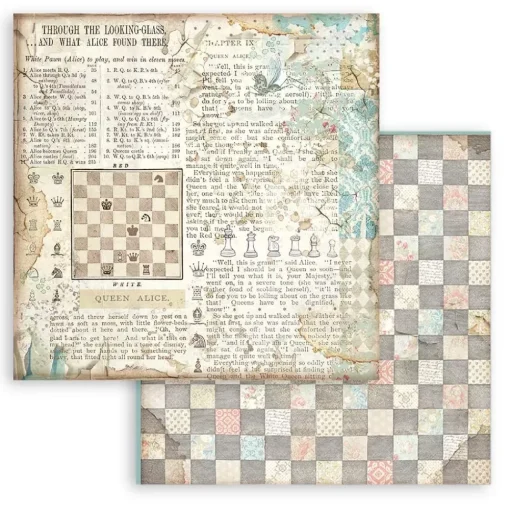 Set de Scrapbooking Fondos Alice Through the Looking Glass Stamperia 20x20cm