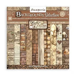 Set de scrapbooking Fondos Coffee & Chocolate Stamperia 20x20cm