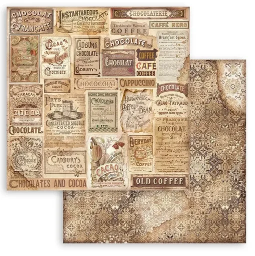 Set de scrapbooking Fondos Coffee & Chocolate Stamperia 20x20cm