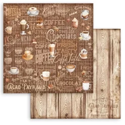 Set de scrapbooking Fondos Coffee & Chocolate Stamperia 20x20cm