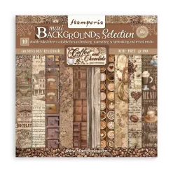 Set de scrapbooking Fondos Coffee & Chocolate Stamperia 30x30cm