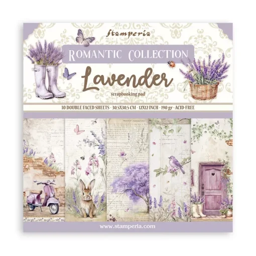 Set de scrapbooking Lavender Stamperia 30x30cm