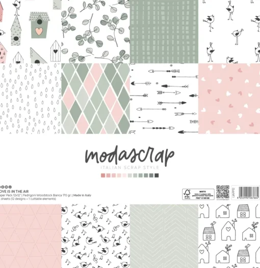 Set de scrapbooking Love is in the Air ModaScrap 30x30cm