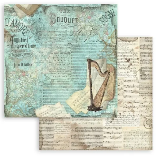 Set de scrapbooking Music Stamperia 20x20cm