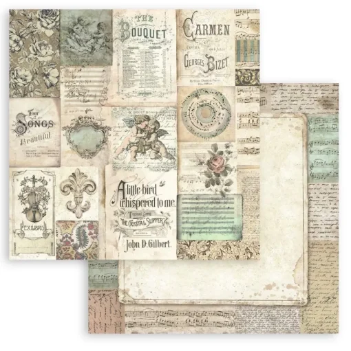 Set de scrapbooking Music Stamperia 20x20cm