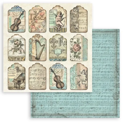 Set de scrapbooking Music Stamperia 20x20cm