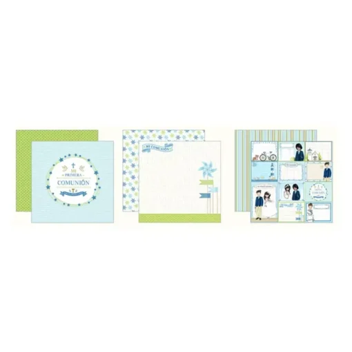 Set de scrapbooking Niño de comunión 2018 Dayka 20x20cm