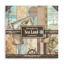 Set de scrapbooking Sea Land Stamperia 20x20cm