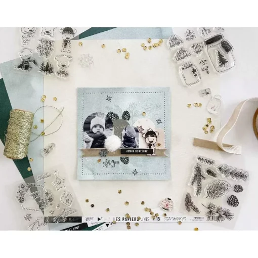 Set de Sellos Acrílicos Hola Diciembre Enchantement Florilèges Design