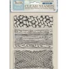 Set de sellos transparentes Textura Silent Sea Stamperia