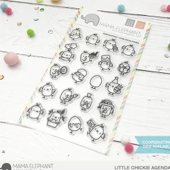 Set de sellos transparentes Little Chickie Agenda Mama Elephant