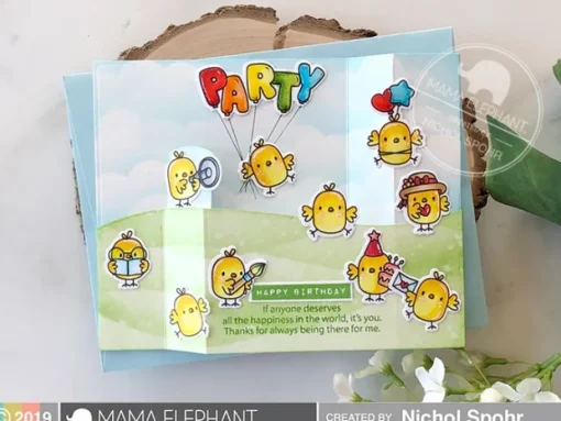 Set de sellos transparentes Little Chickie Agenda Mama Elephant