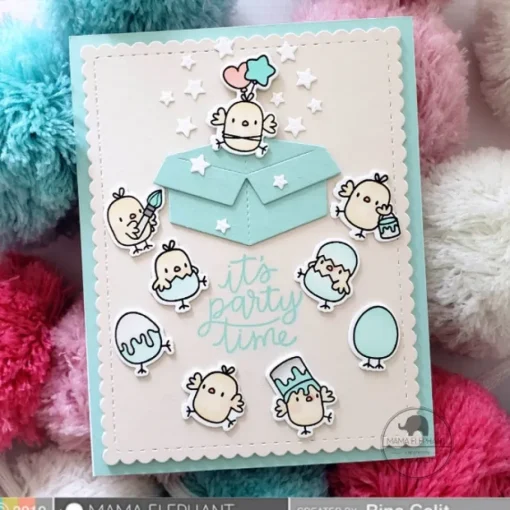 Set de sellos transparentes Little Chickie Agenda Mama Elephant