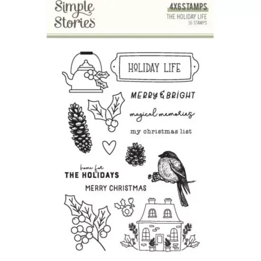 Set de sellos transparentes The Holiday Life Simple Stories