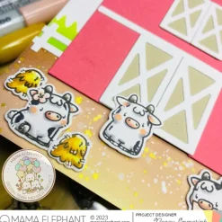 Set de sellos transparentes Little Cow Agenda Mama Elephant