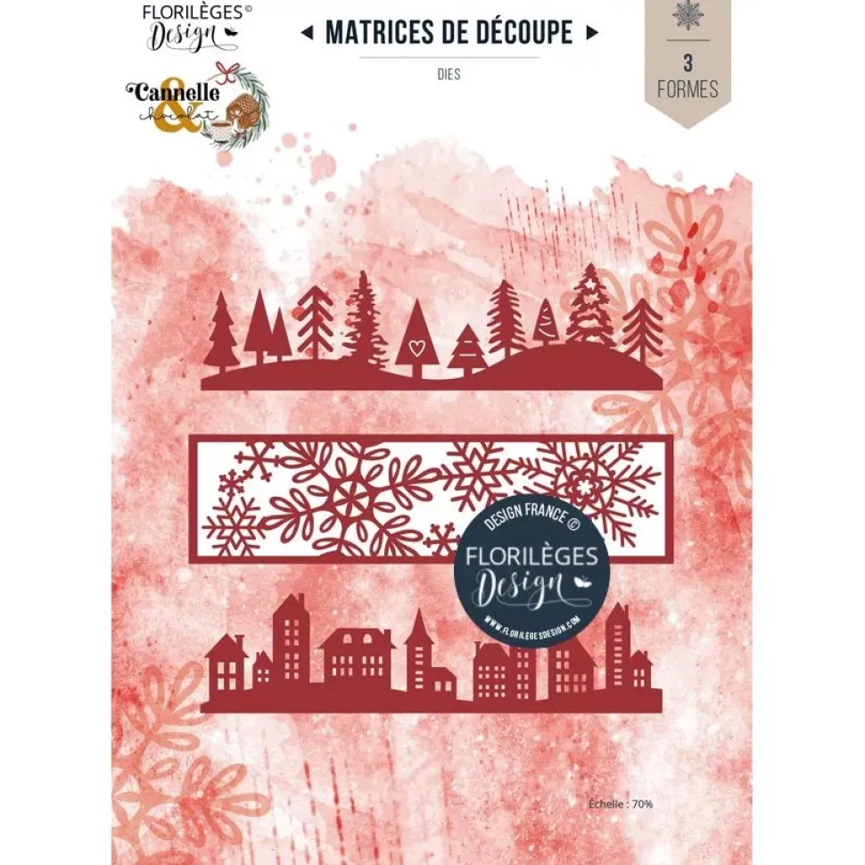 Set de Troqueles Bordes Invernales Cannelle & Chocolat Florilèges Design