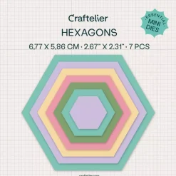 Set de troqueles Esenciales Mini Hexágono Craftelier