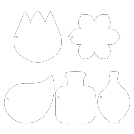 Set Die-Cuts Light Chipboard Album Base y papel Flowerish P13 15x15cm