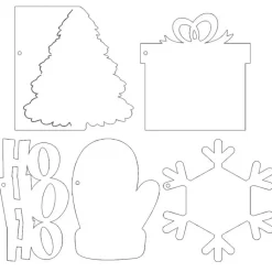 Set Die-Cuts Light Chipboard Album Y papel Santa's Workshop P13 15x15cm