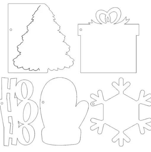 Set Die-Cuts Light Chipboard Album Y papel Santa's Workshop P13 15x15cm