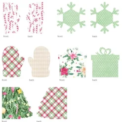 Set Die-Cuts Light Chipboard Album Y papel Santa's Workshop P13 15x15cm