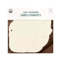 Set Die-Cuts Light Chipboard Album Base Flowerish P13 15x15cm