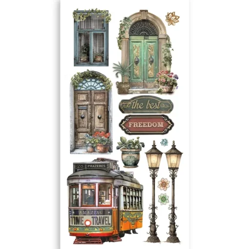 Set Paper Cut-outs Art of Travelling Stamperia