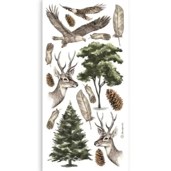 Set Paper cut-outs Forest Stamperia