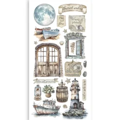 Set Paper Cut-outs Silent Sea Stamperia
