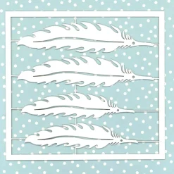 Silueta de cartón Cuatro plumas Dayka