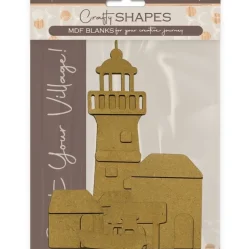 Silueta MDF Crafty Shapes Paisaje con Faro Silent Sea Stamperia