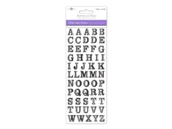 Stickers Abecedario Gemmed Glitter Black MultiCraft