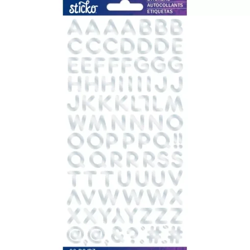 Stickers Abecedario Iridiscente pequeño Silver Frankfurter Sticko