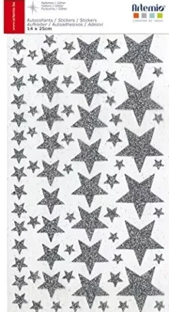 Stickers de Purpurina Estrellas Plateadas Artemio
