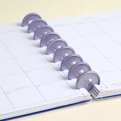 SUPER OFERTA **40%** Anillas Metálicas M Whisteria Pearl Powder Para Happy Planner