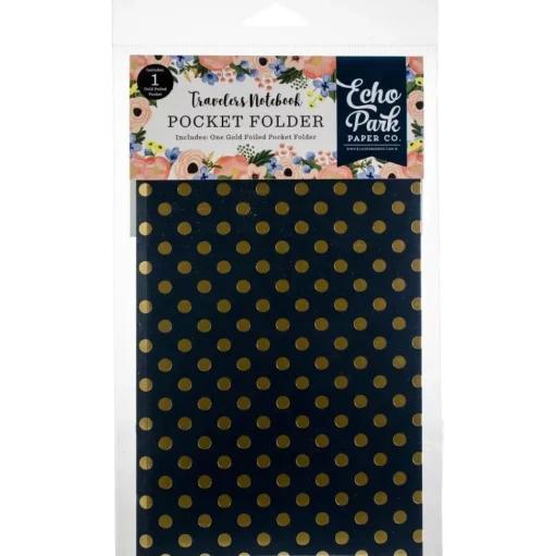 SUPER OFERTA **40%** Bolsillo azul Fancy Flora para Traveler's Notebook Echo Park