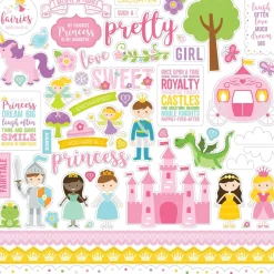SUPER OFERTA **40%** Cardstock Stickers Perfect Princess Echo Park