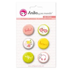 SUPER OFERTA **50%** Chapas De chicas niña Anita y su mundo