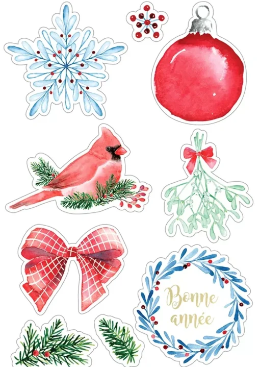SUPER OFERTA **40%** Chipboard Stickers Christmas Berries Artemio