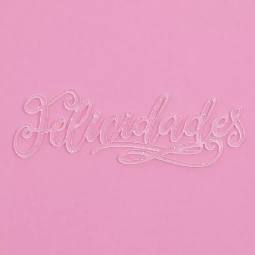 SUPER OFERTA **60%** Die-Cut de Metacrilato Felicidades Craftelier