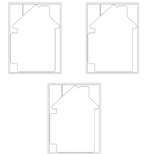SUPER OFERTA **40%** Die-Cuts Light Chipboard Album Base Refill House P13 15x20cm