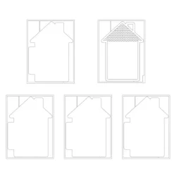SUPER OFERTA **40%** Die-Cuts Light Chipboard Album Base House P13 15x20cm