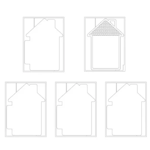 SUPER OFERTA **40%** Die-Cuts Light Chipboard Album Base House P13 15x20cm