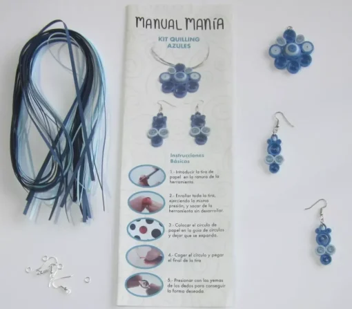 SUPER OFERTA **40%** Kit de Quilling Azules Manual Manía