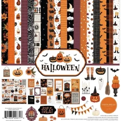 SUPER OFERTA **40%** Kit de scrapbooking Halloween Carta Bella 30x30cm
