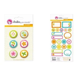 SUPER OFERTA **50%** Kit de Scrapbooking + complementos Mi jardín Anita y su mundo 30x30cm
